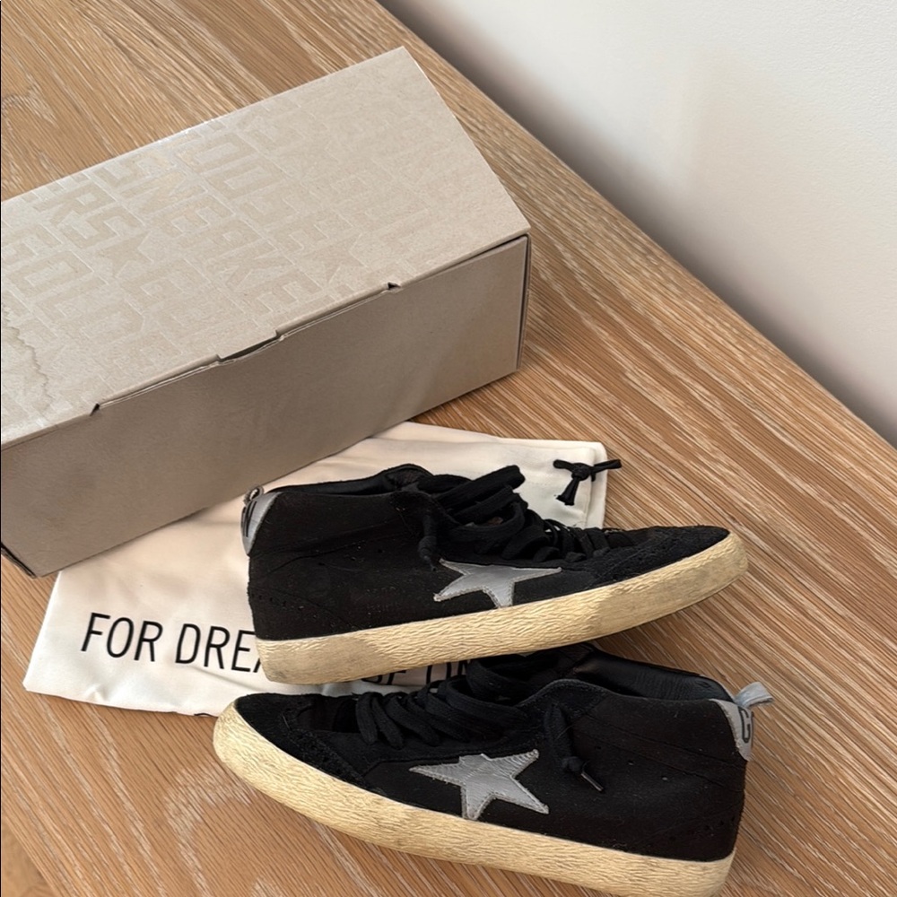 Golden goose Black and Gray High-Top Sneakers